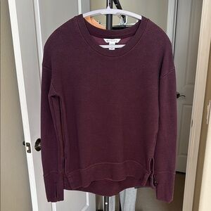 Athleta Burgundy Sweater XS thick warm
